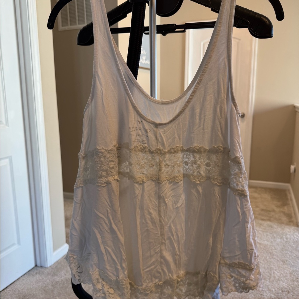 American Eagle Lace Flowy Tank